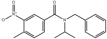 N-benzyl-4-methyl-3-nitro-N-propan-2-ylbenzamide 구조식 이미지