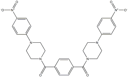 [4-[4-(4-nitrophenyl)piperazine-1-carbonyl]phenyl]-[4-(4-nitrophenyl)piperazin-1-yl]methanone Structure
