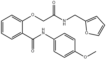 2-[2-(furan-2-ylmethylamino)-2-oxoethoxy]-N-(4-methoxyphenyl)benzamide Structure