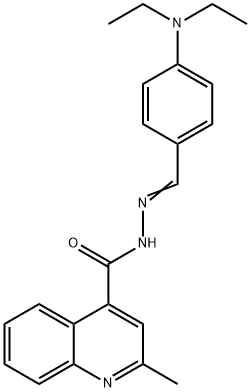 N-[[4-(diethylamino)phenyl]methylideneamino]-2-methylquinoline-4-carboxamide Structure