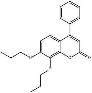 4-phenyl-7,8-dipropoxychromen-2-one 구조식 이미지