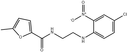 N-[2-(4-chloro-2-nitroanilino)ethyl]-5-methylfuran-2-carboxamide 구조식 이미지