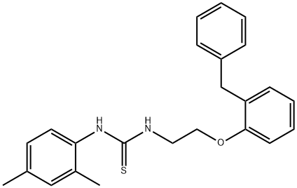 1-[2-(2-benzylphenoxy)ethyl]-3-(2,4-dimethylphenyl)thiourea 구조식 이미지