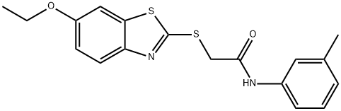 2-[(6-ethoxy-1,3-benzothiazol-2-yl)sulfanyl]-N-(3-methylphenyl)acetamide Structure