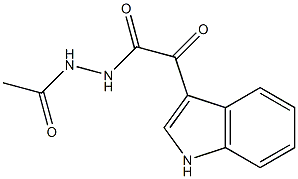 N'-acetyl-2-(1H-indol-3-yl)-2-oxoacetohydrazide Structure