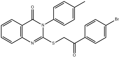 2-[2-(4-bromophenyl)-2-oxoethyl]sulfanyl-3-(4-methylphenyl)quinazolin-4-one Structure