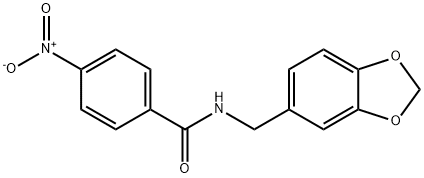 N-(1,3-benzodioxol-5-ylmethyl)-4-nitrobenzamide Structure