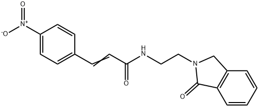 (E)-3-(4-nitrophenyl)-N-[2-(3-oxo-1H-isoindol-2-yl)ethyl]prop-2-enamide 구조식 이미지