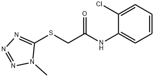 N-(2-chlorophenyl)-2-(1-methyltetrazol-5-yl)sulfanylacetamide 구조식 이미지