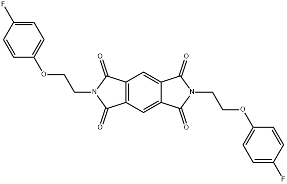 2,6-bis[2-(4-fluorophenoxy)ethyl]pyrrolo[3,4-f]isoindole-1,3,5,7-tetrone 구조식 이미지