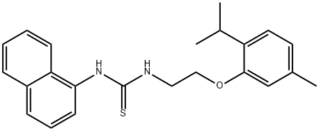 1-[2-(5-methyl-2-propan-2-ylphenoxy)ethyl]-3-naphthalen-1-ylthiourea 구조식 이미지