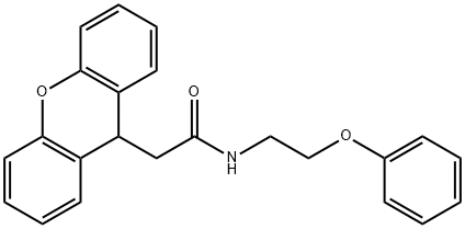 N-(2-phenoxyethyl)-2-(9H-xanthen-9-yl)acetamide Structure
