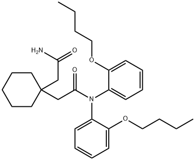 2-[1-[2-(2-butoxyanilino)-2-oxoethyl]cyclohexyl]-N-(2-butoxyphenyl)acetamide 구조식 이미지