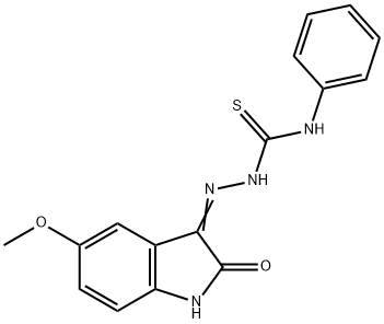 1-[(5-methoxy-2-oxoindol-3-yl)amino]-3-phenylthiourea 구조식 이미지