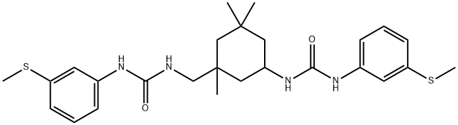 1-(3-methylsulfanylphenyl)-3-[[1,3,3-trimethyl-5-[(3-methylsulfanylphenyl)carbamoylamino]cyclohexyl]methyl]urea 구조식 이미지