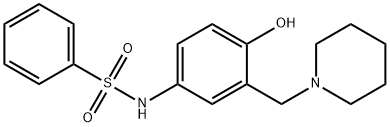 N-[4-hydroxy-3-(piperidin-1-ylmethyl)phenyl]benzenesulfonamide 구조식 이미지