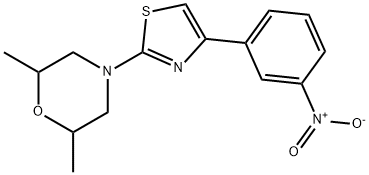 2,6-dimethyl-4-[4-(3-nitrophenyl)-1,3-thiazol-2-yl]morpholine 구조식 이미지