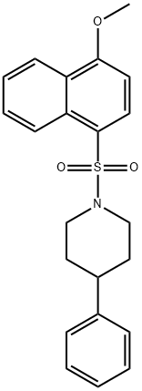 1-(4-methoxynaphthalen-1-yl)sulfonyl-4-phenylpiperidine Structure