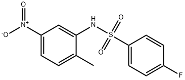 4-fluoro-N-(2-methyl-5-nitrophenyl)benzenesulfonamide 구조식 이미지