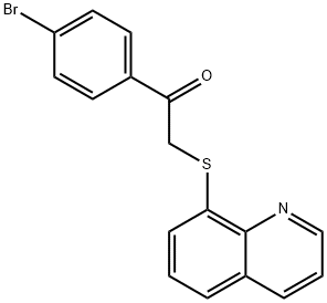 1-(4-bromophenyl)-2-quinolin-8-ylsulfanylethanone 구조식 이미지