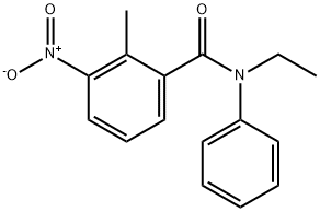 N-ethyl-2-methyl-3-nitro-N-phenylbenzamide 구조식 이미지