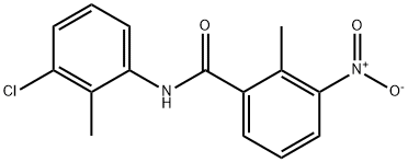 N-(3-chloro-2-methylphenyl)-2-methyl-3-nitrobenzamide 구조식 이미지