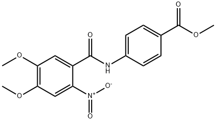 methyl 4-[(4,5-dimethoxy-2-nitrobenzoyl)amino]benzoate Structure