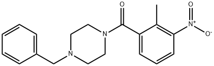 (4-benzylpiperazin-1-yl)-(2-methyl-3-nitrophenyl)methanone 구조식 이미지