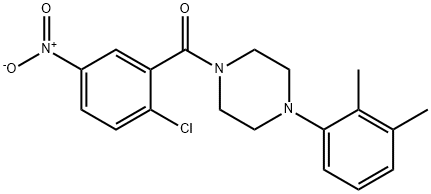 (2-chloro-5-nitrophenyl)-[4-(2,3-dimethylphenyl)piperazin-1-yl]methanone 구조식 이미지
