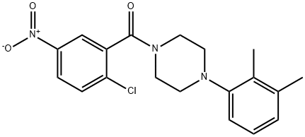 (2-chloro-5-nitrophenyl)-[4-(2,3-dimethylphenyl)piperazin-1-yl]methanone Structure