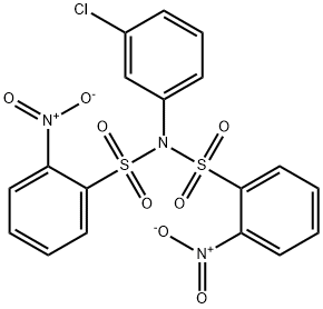 N-(3-chlorophenyl)-2-nitro-N-(2-nitrophenyl)sulfonylbenzenesulfonamide Structure