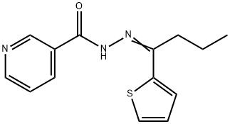 N-[(E)-1-thiophen-2-ylbutylideneamino]pyridine-3-carboxamide 구조식 이미지