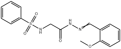 2-(benzenesulfonamido)-N-[(E)-(2-methoxyphenyl)methylideneamino]acetamide Structure