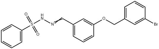 N-[(E)-[3-[(3-bromophenyl)methoxy]phenyl]methylideneamino]benzenesulfonamide Structure