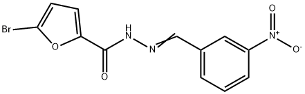 5-bromo-N-[(E)-(3-nitrophenyl)methylideneamino]furan-2-carboxamide Structure