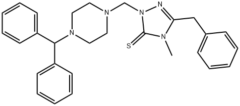 2-[(4-benzhydrylpiperazin-1-yl)methyl]-5-benzyl-4-methyl-1,2,4-triazole-3-thione Structure