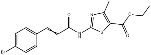 ethyl 2-[[(E)-3-(4-bromophenyl)prop-2-enoyl]amino]-4-methyl-1,3-thiazole-5-carboxylate 구조식 이미지