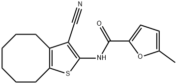 N-(3-cyano-4,5,6,7,8,9-hexahydrocycloocta[b]thiophen-2-yl)-5-methylfuran-2-carboxamide Structure