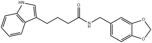 N-(1,3-benzodioxol-5-ylmethyl)-4-(1H-indol-3-yl)butanamide Structure