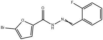 5-bromo-N-[(E)-(2-fluorophenyl)methylideneamino]furan-2-carboxamide Structure