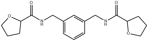 N-[[3-[(oxolane-2-carbonylamino)methyl]phenyl]methyl]oxolane-2-carboxamide 구조식 이미지