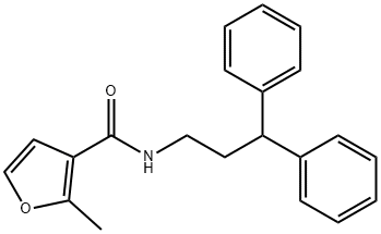 N-(3,3-diphenylpropyl)-2-methylfuran-3-carboxamide 구조식 이미지