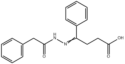 (4E)-4-phenyl-4-[(2-phenylacetyl)hydrazinylidene]butanoic acid Structure