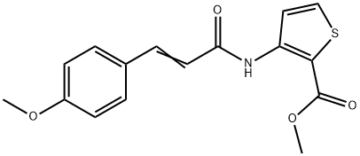 methyl 3-[[(E)-3-(4-methoxyphenyl)prop-2-enoyl]amino]thiophene-2-carboxylate Structure