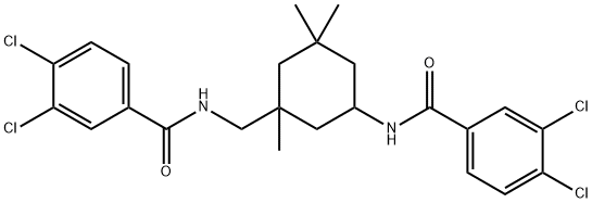 3,4-dichloro-N-[[5-[(3,4-dichlorobenzoyl)amino]-1,3,3-trimethylcyclohexyl]methyl]benzamide Structure