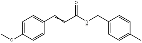 (E)-3-(4-methoxyphenyl)-N-[(4-methylphenyl)methyl]prop-2-enamide 구조식 이미지