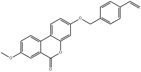 3-[(4-ethenylphenyl)methoxy]-8-methoxybenzo[c]chromen-6-one 구조식 이미지