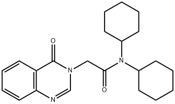 N,N-dicyclohexyl-2-(4-oxoquinazolin-3-yl)acetamide Structure