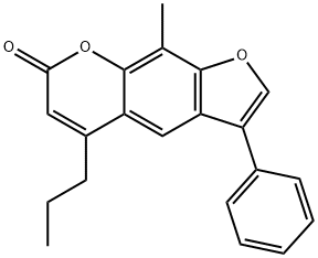 9-methyl-3-phenyl-5-propylfuro[3,2-g]chromen-7-one Structure