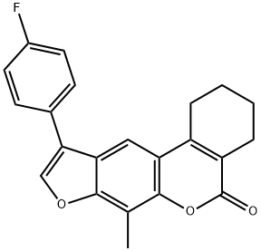 10-(4-fluorophenyl)-7-methyl-1,2,3,4-tetrahydro-[1]benzofuro[6,5-c]isochromen-5-one Structure